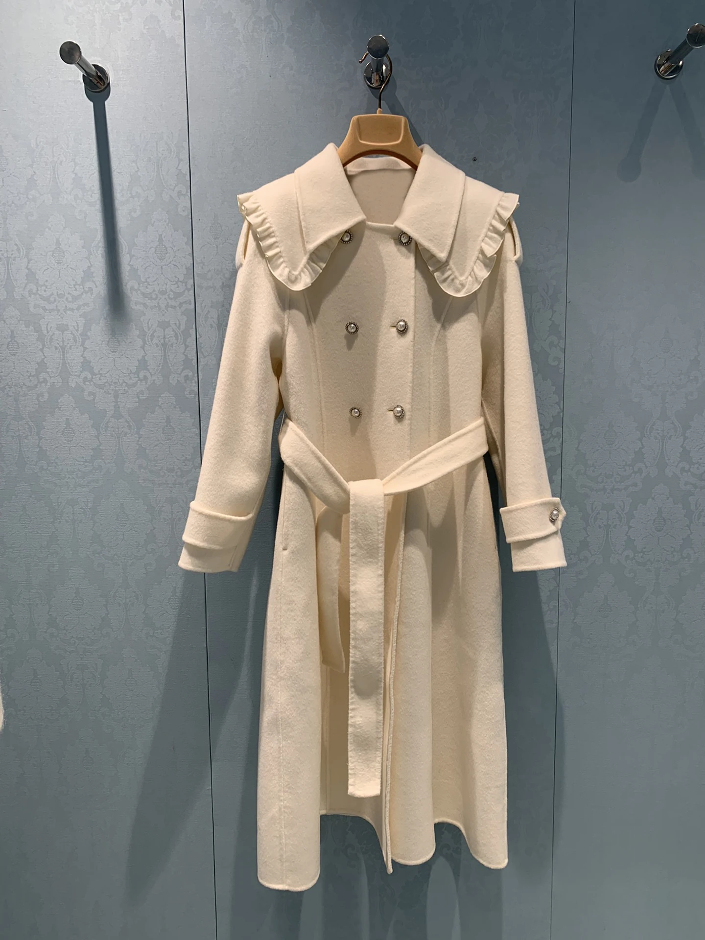 2022 новая одежда осень и зима новое сверхтонкое пальто ручной работы из овечьей