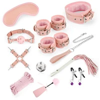 15 pcs gags muzzles whip handcuffs bondage gear anal massage candles clitoris stimulation sm bondage products erotic sex toys
