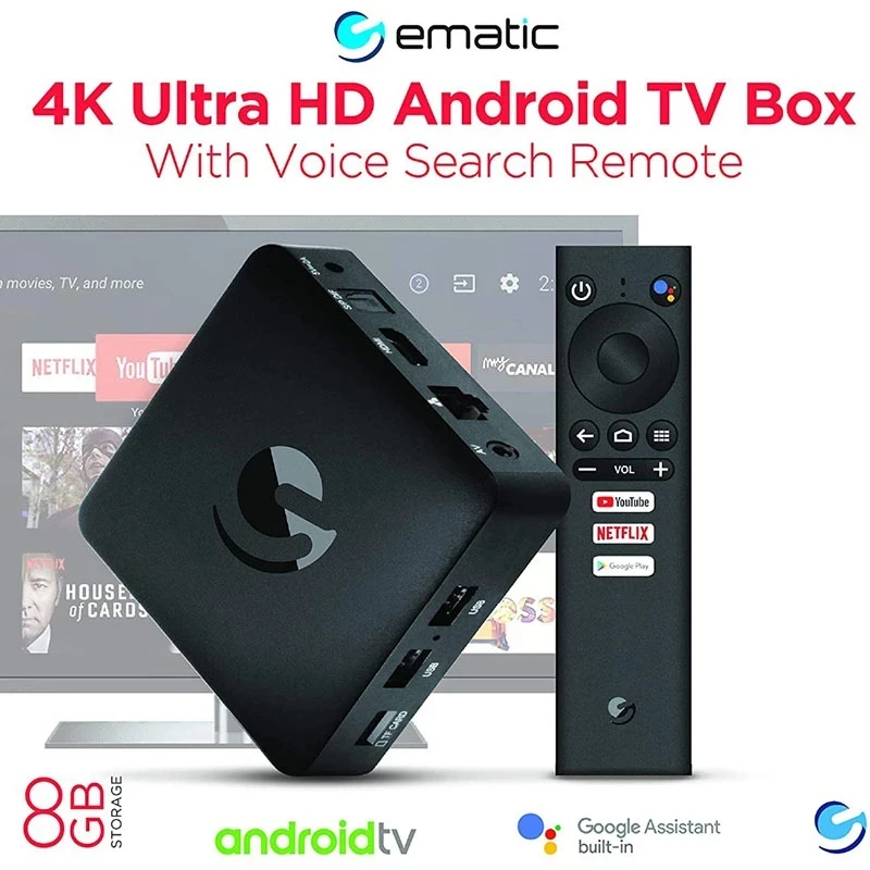 ТВ-приставка 4K Ultra HD Android с Chromecast integrado + Netflix Smart TV Box 9 0 медиаплеер для Youtube - купить