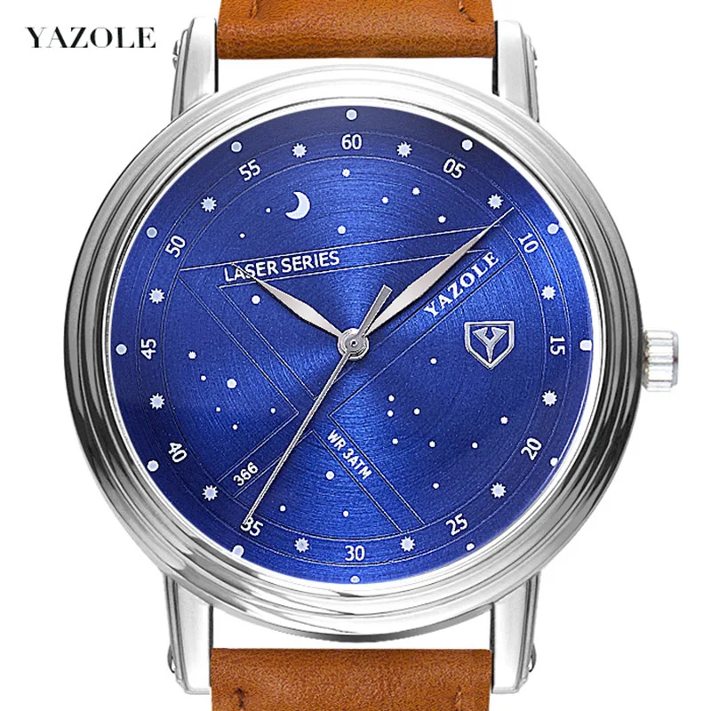 

Yazole Watch Men Fashion Analog Unique Starry Sky Designer Quartz Male Clock Men's Watch Relogio Masculino Montre Homme Leasure