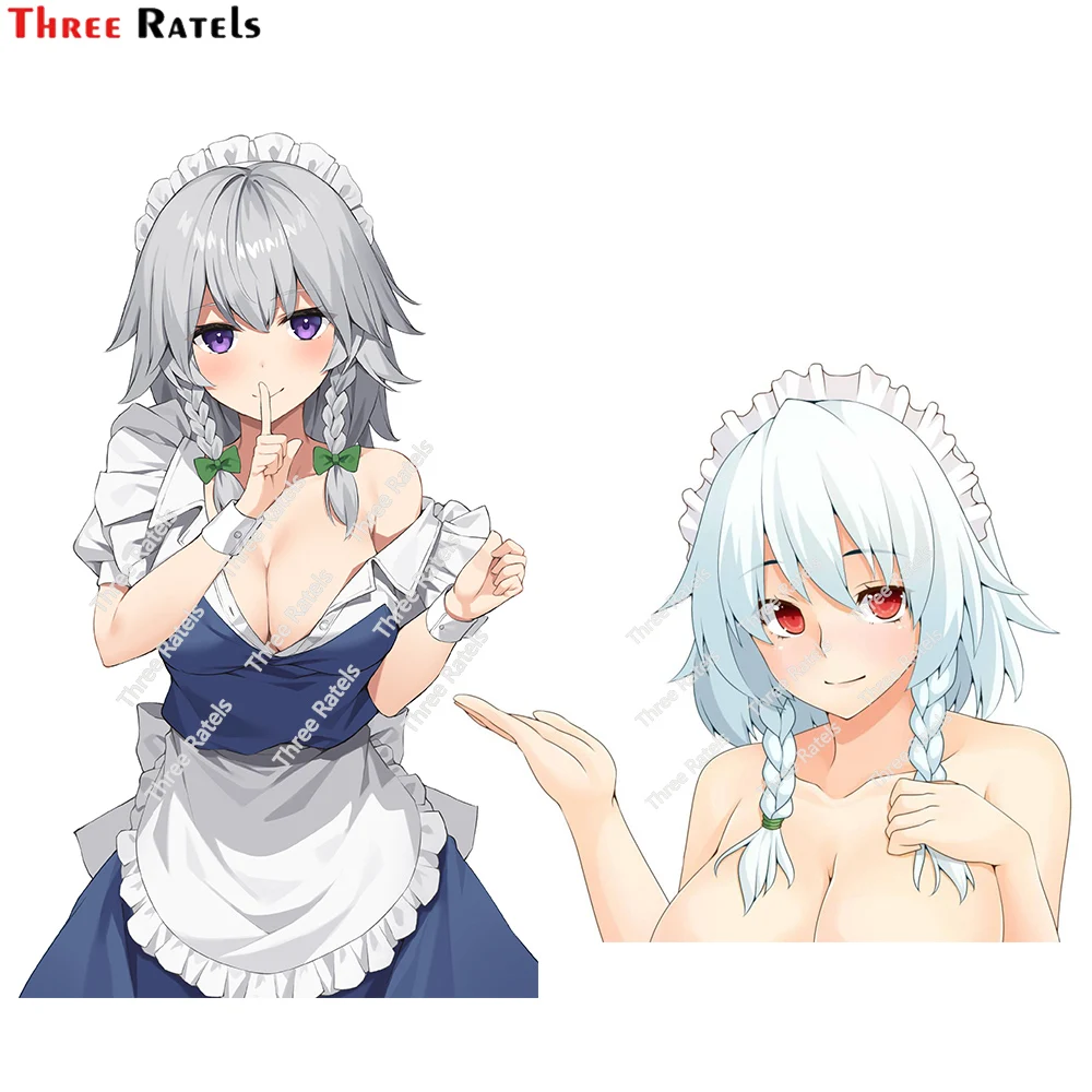 

Наклейки Three Ratels E332 Izayoi Sakuya Touhou с аниме девушкой для украшения автомобилей, комнат, шкафов, письменных столов, оформления