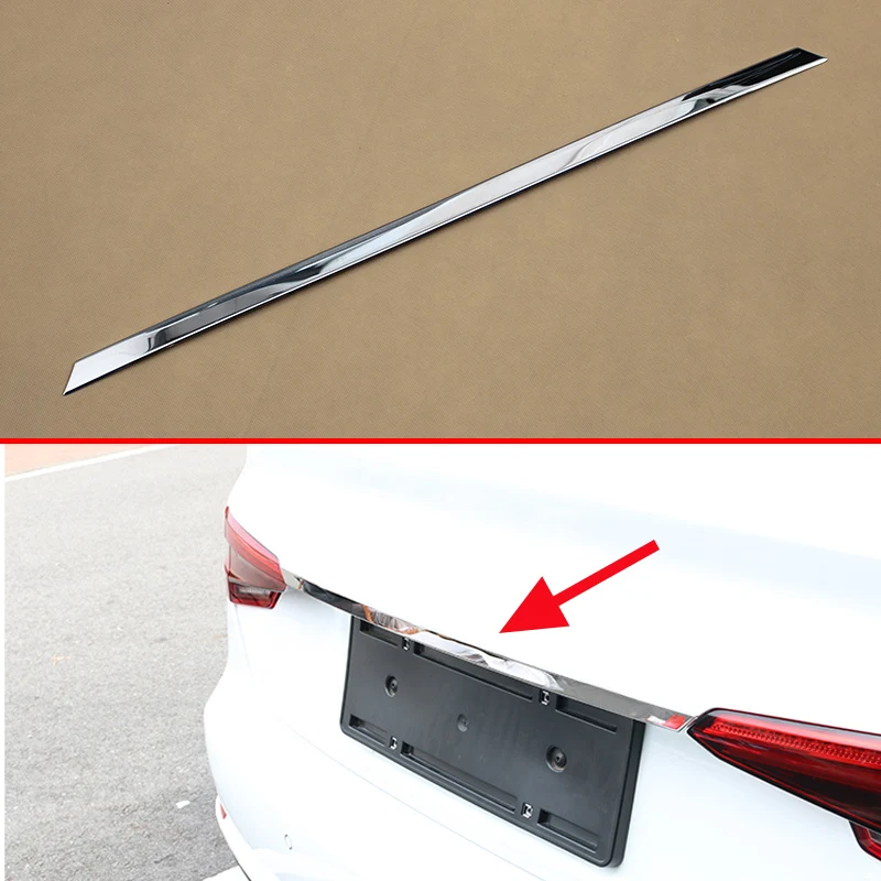 

For Audi A4 B9 Sedan 2016 2017 2018 2019 Steel Trunk Lid Tailgate Strips Trims Moulding