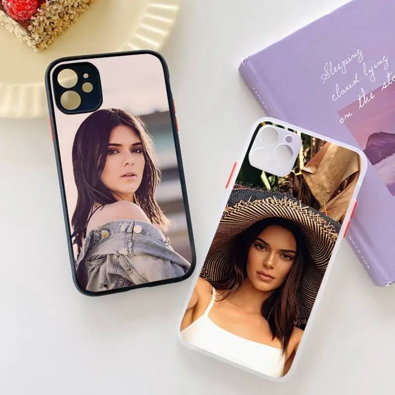 

Kendall Jenner famous star Phone Case matte transparent For iphone 7 8 11 12 plus mini x xs xr pro max cover