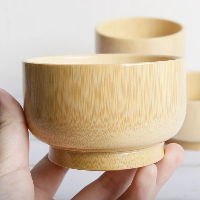Деревянные чаши Бамбуковая деревянная чаша для домашнего использования