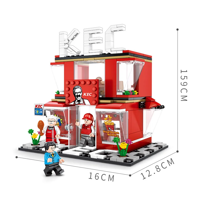 Детский конструктор кафе гамбургер продовольственный магазин | Игрушки и хобби