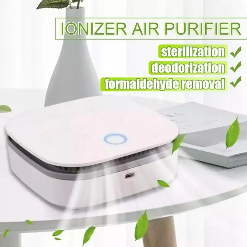 

Smart Air Purifier Fridge Freshen Air Cleaner Ozone Anion Generator USB Rechargeable Portable Kitchen Auto Home Clear Odor