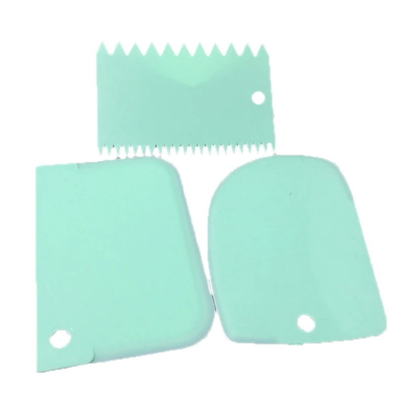 Скребок для крема 3 шт. скребок с асимметричными зубьями шпатель теста торта