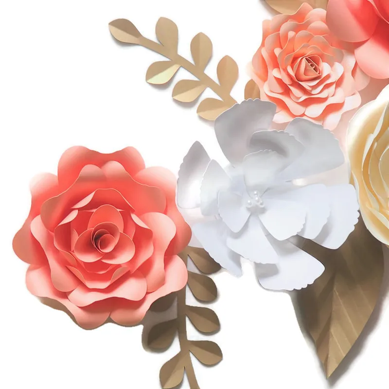 DIY Искусственные цветы гигантский бумажный цветок 7 шт. + 6 оставленных свадебных