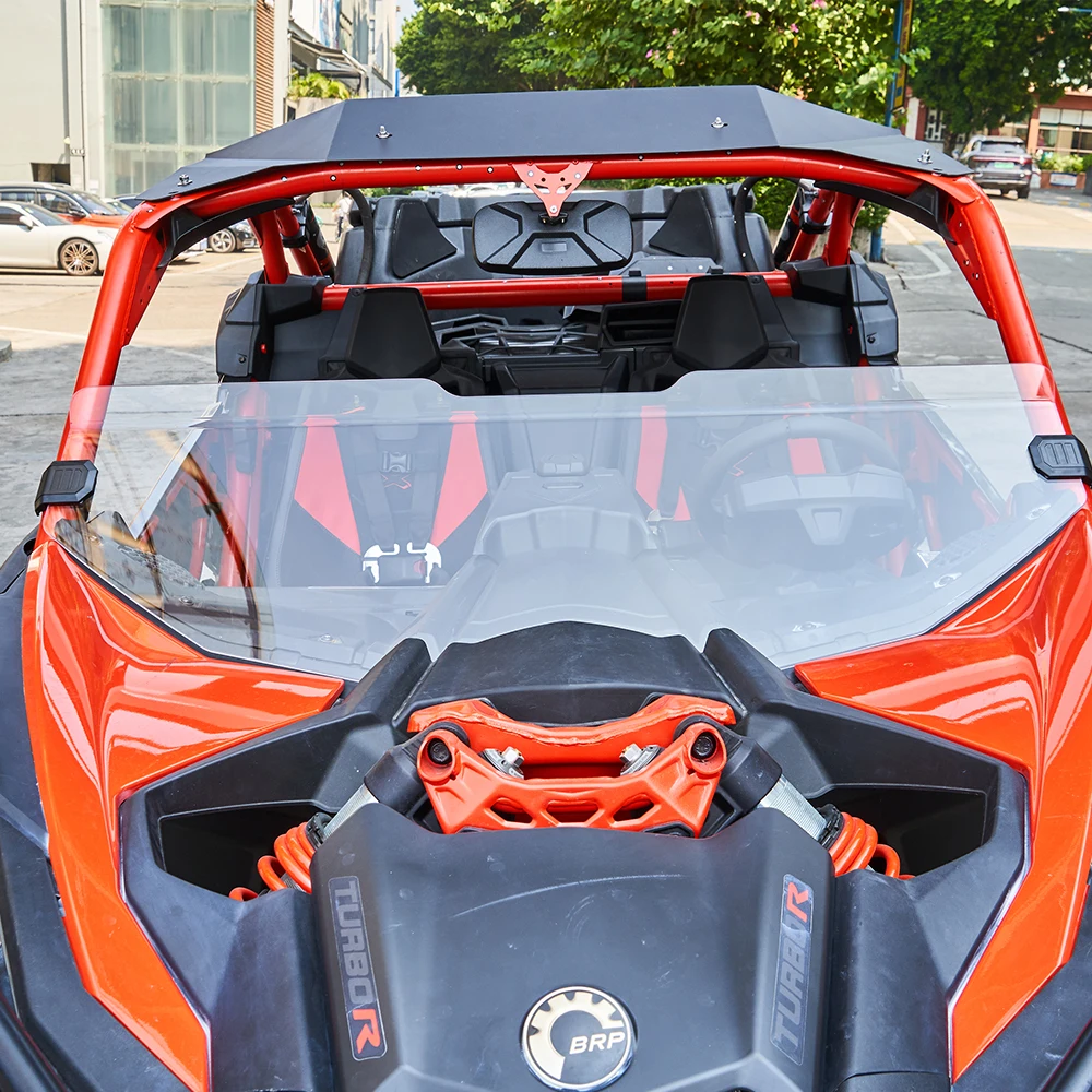 

Front Windshield Windscreen UTV Half 1/2 49.2" w/ free Wiper for Can Am Maverick X3 XRS XDS Turbo R MAX 2017-2021