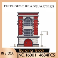 movies 16001 firehouse headquarters office model house fire station building block children toys for kid birthday christmas gift