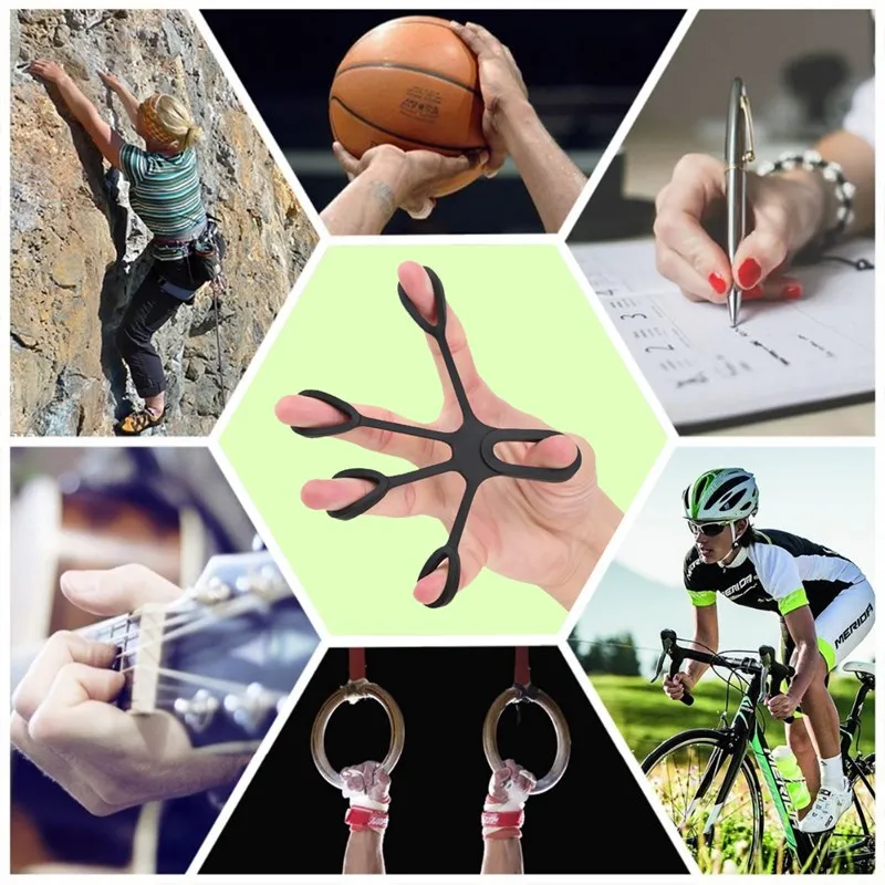 

1Pcs Silicone Hand Expander Finger Gripper Stretcher Trainer Strength Resistance Bands Hand Grip Yoga Wrist Exercise Fitness