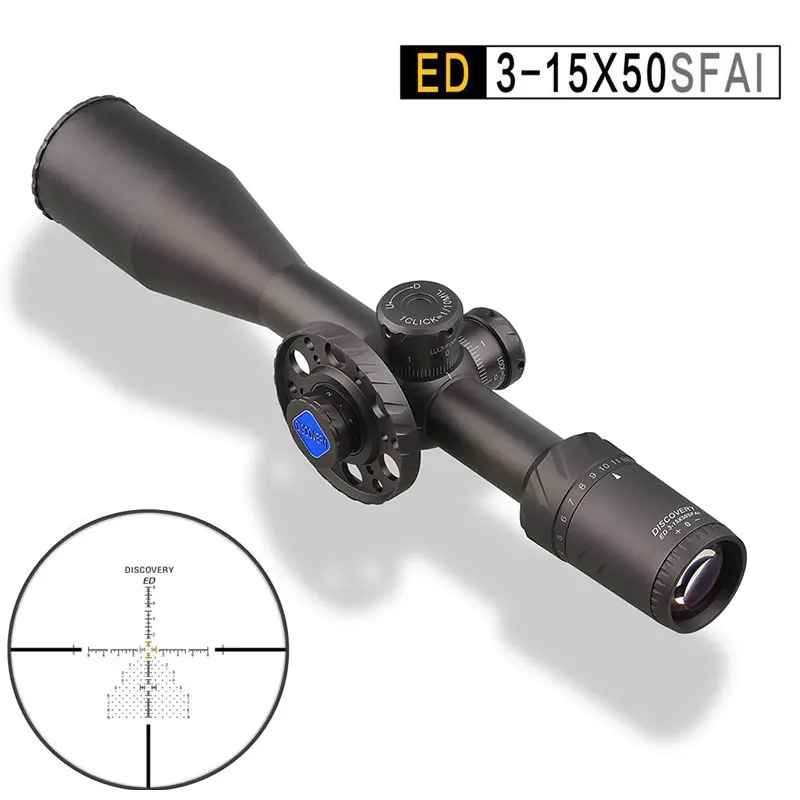 Охотничий прицел Discovery ED 3-15X50 FFP с фокусным расстоянием большим колесом