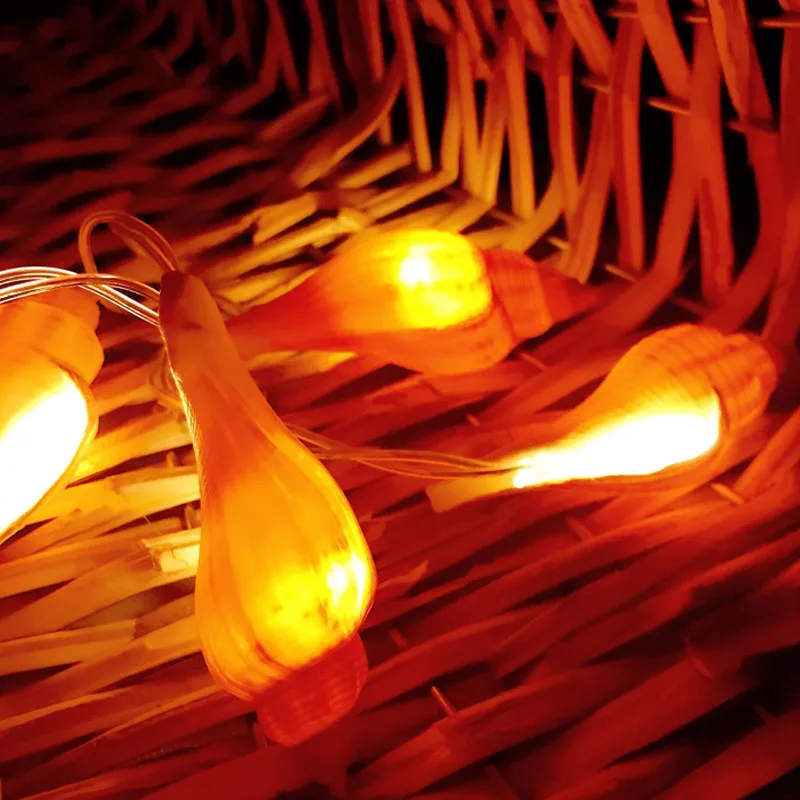 Chkok 10 Lights LED Conch Garland String Christmas Fairy Tale Holiday Party INDOOR Decorative | Лампы и освещение