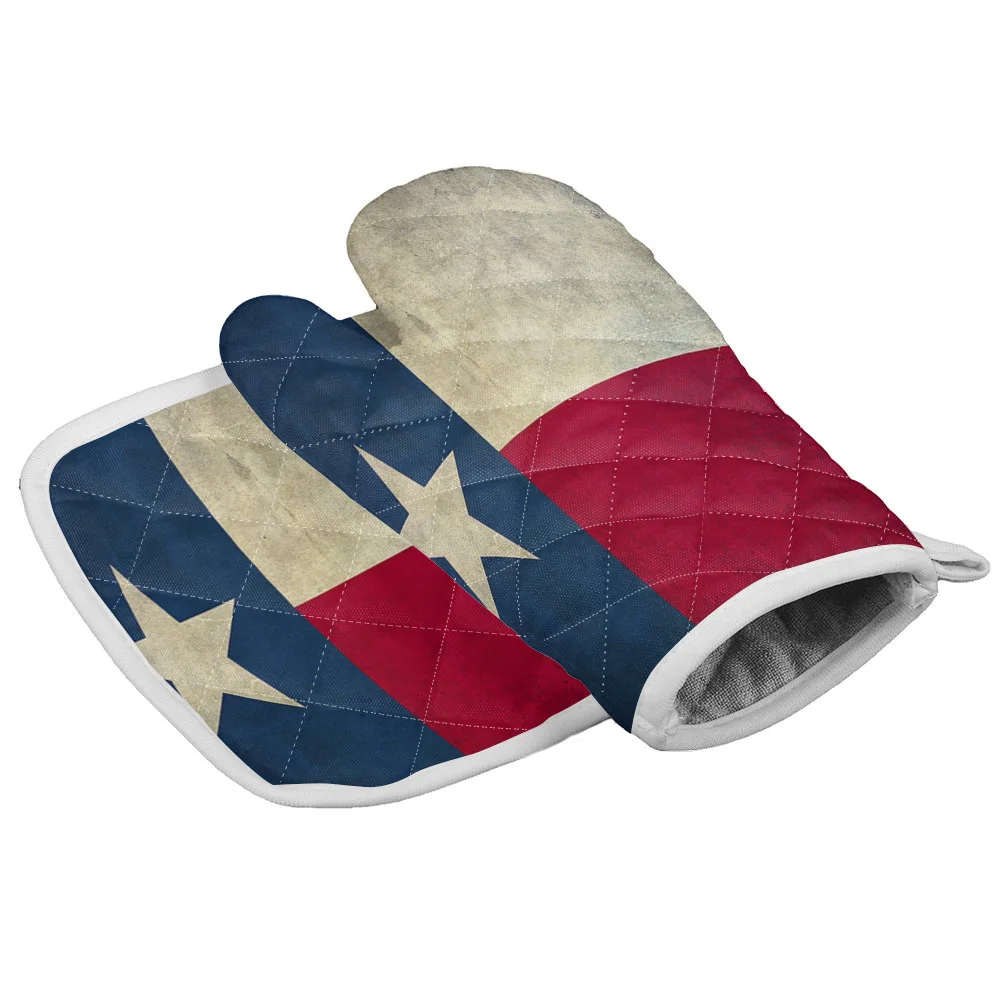 Перчатки для духовки в стиле ретро с флагом и звездами аксессуары выпечки