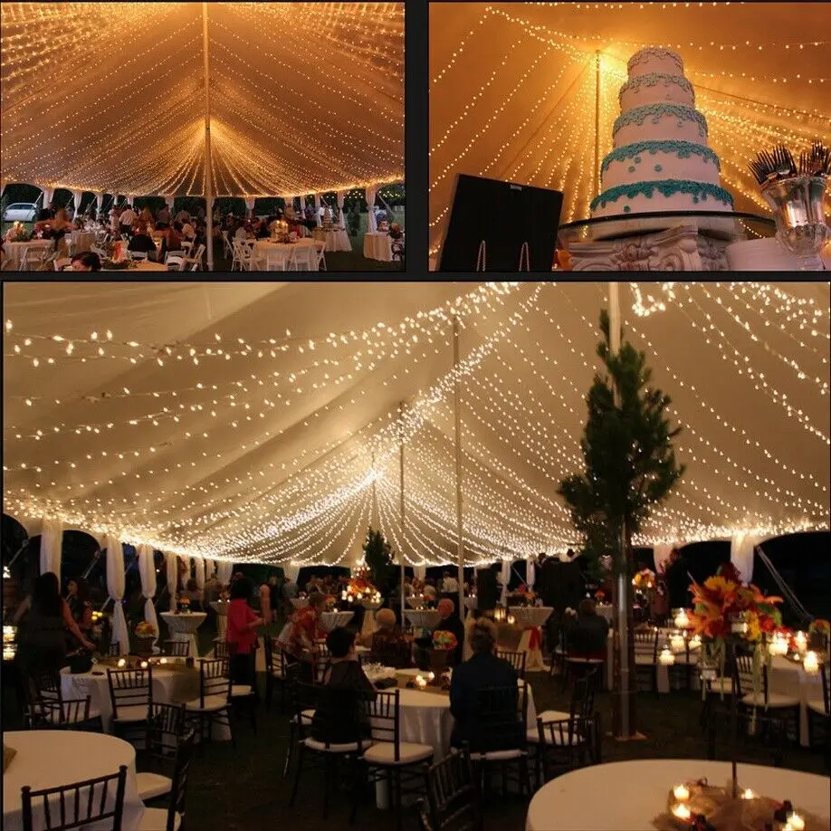 1000LED сказочные гирлянды открытый внутренний Патио Сад водонепроницаемый