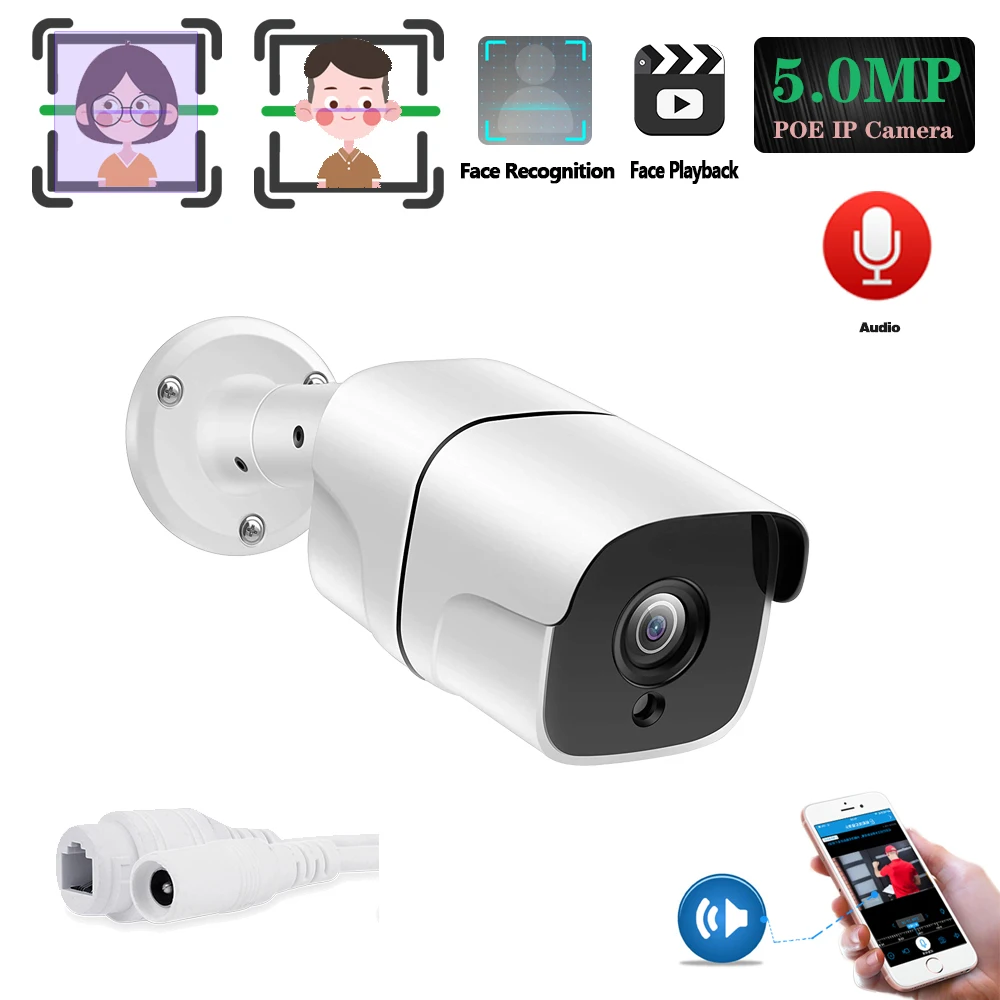IP-камера видеонаблюдения H.265 МП с функцией распознавания лица | Безопасность и