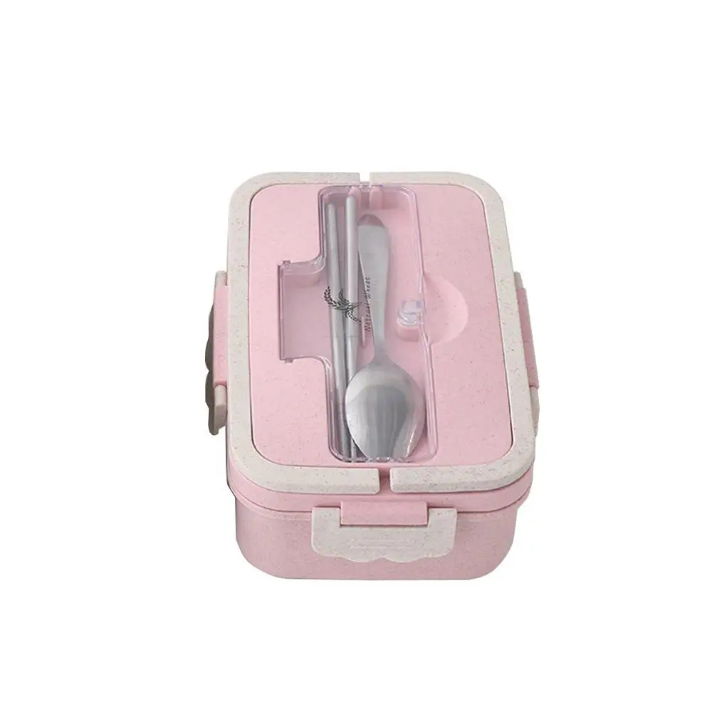 lunch box Пшеничная солома Bento Контейнер Bento для обеда коробка для детей Ланч-бокс lonchera fiambrera infantil lancheira comida@ 25 - Цвет: lunch box