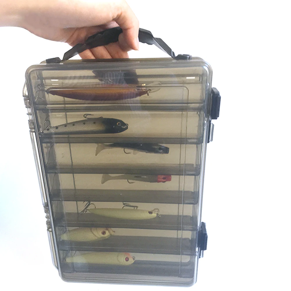 

Ящик для рыболовных снастей большой емкости двухслойный ящик для наживки портативный ящик для хранения рыболовных снастей коробка для сна...