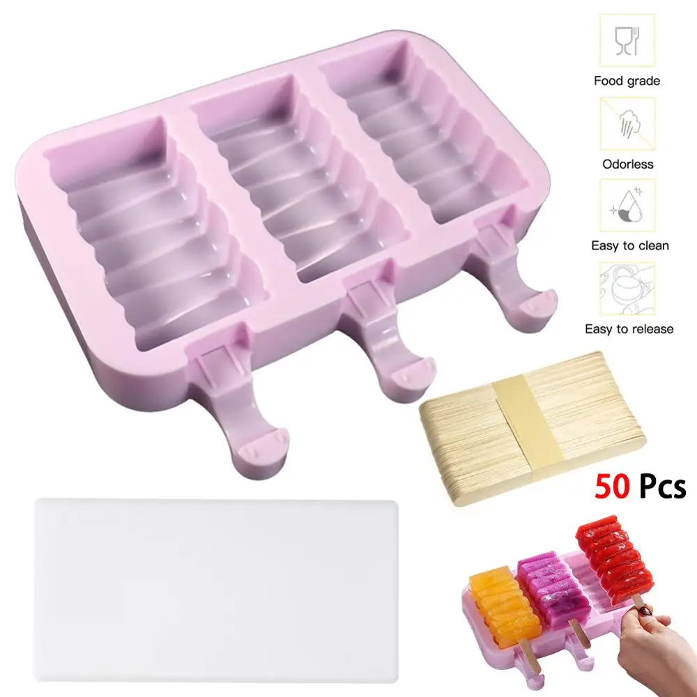 

1 Set Pop Popsicle Molds Ice Cream Moulds Silicone Mold DIY Homemade Baking Moulds Cooking Tools Frozen Ice Making Mold