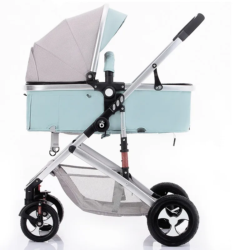 Многофункциональная Регулируемая легкая Роскошная детская коляска 3 в 1 Складная