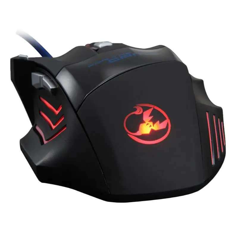 ZELOTES T-80 Проводная игровая мышь USB T80 5500 dpi 7 кнопок подсветка светодиодный оптическая компьютерная мышь геймерская мышь для настольного ПК ноутбука
