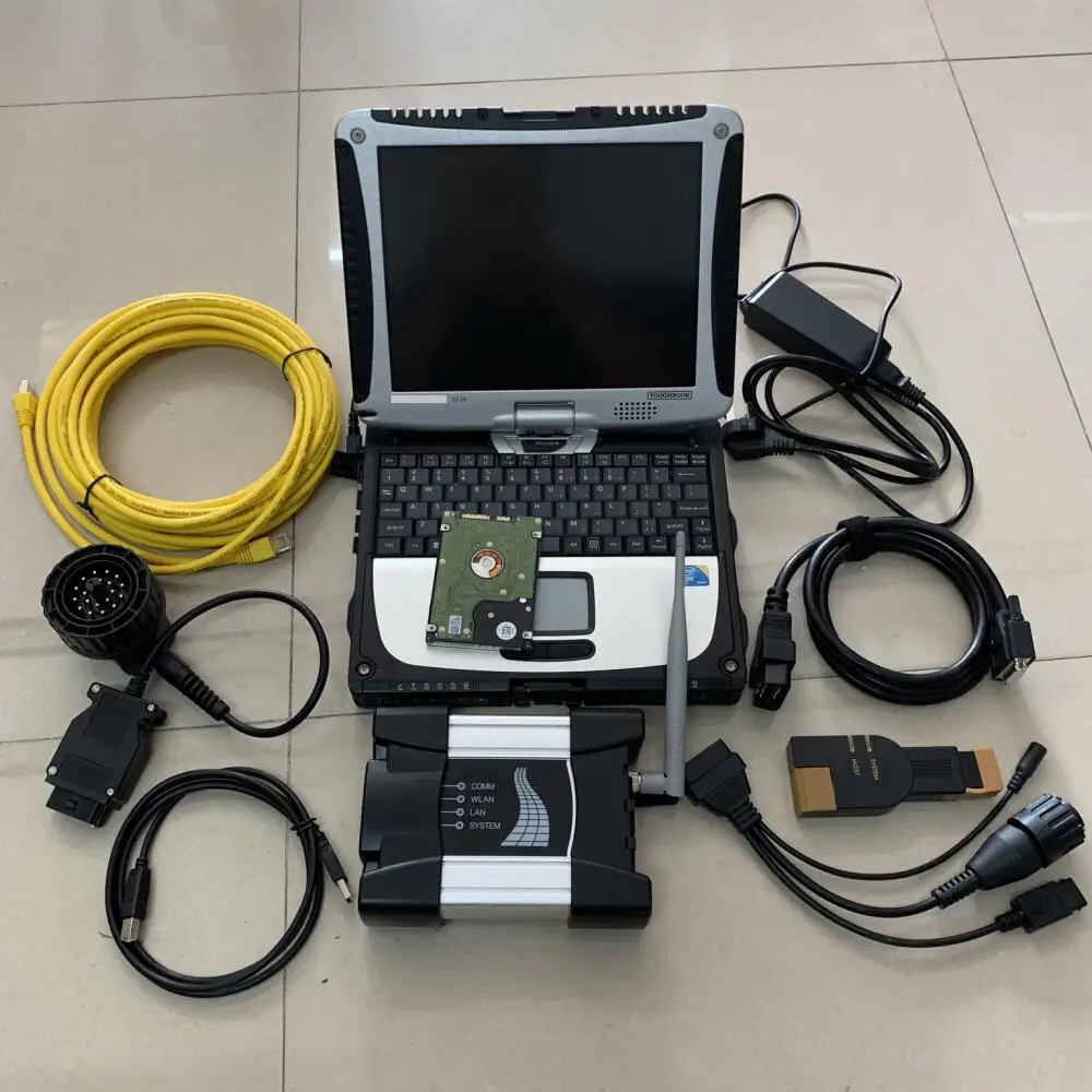 

Ремонт авто диагностический инструмент б/у ноутбук cf-19 cf19 4G + 1 ТБ hdd с V12/2020 программное обеспечение Wi-Fi ICOM next A2 + B + C