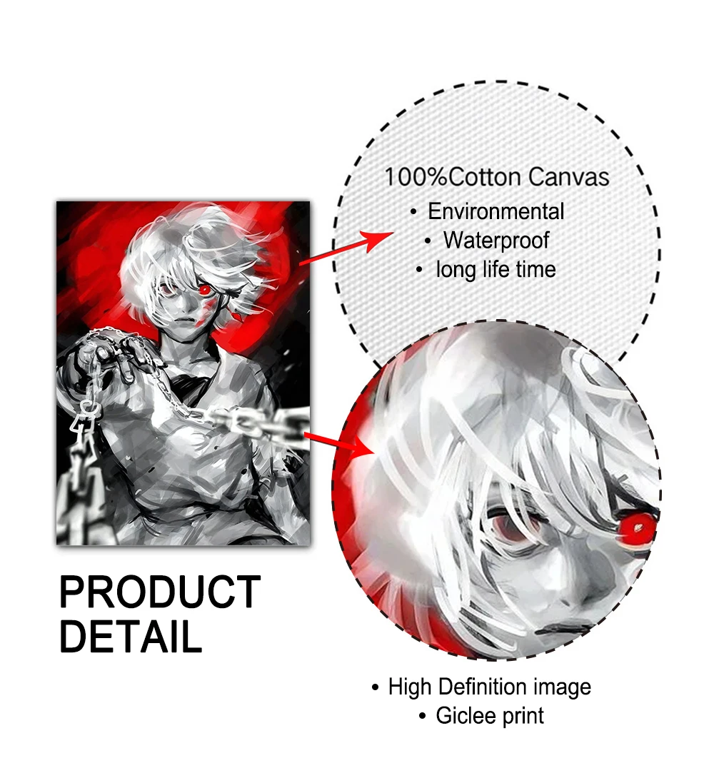 Japanese Anime Hunter X Poster Killua Zoldyck Kurapika Gon Freecss Hisoka Wall Art Decor Canvas HD Painting Decoration | Дом и сад
