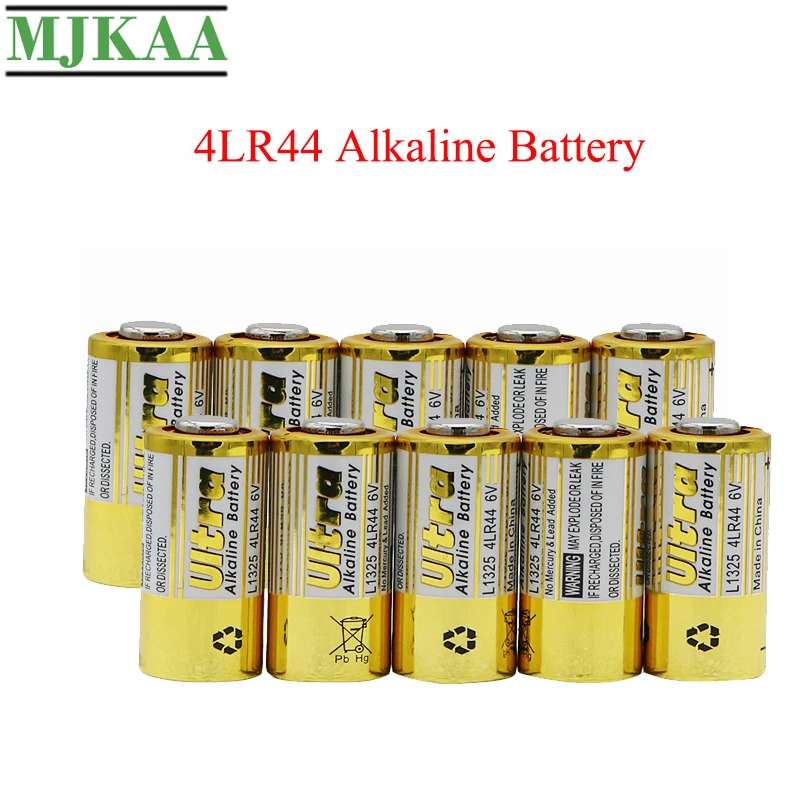 Фото MJKAA 10 шт. 6В 4LR44 4AG13 4A76 L1325 первичные сухие батареи щелочные для - купить