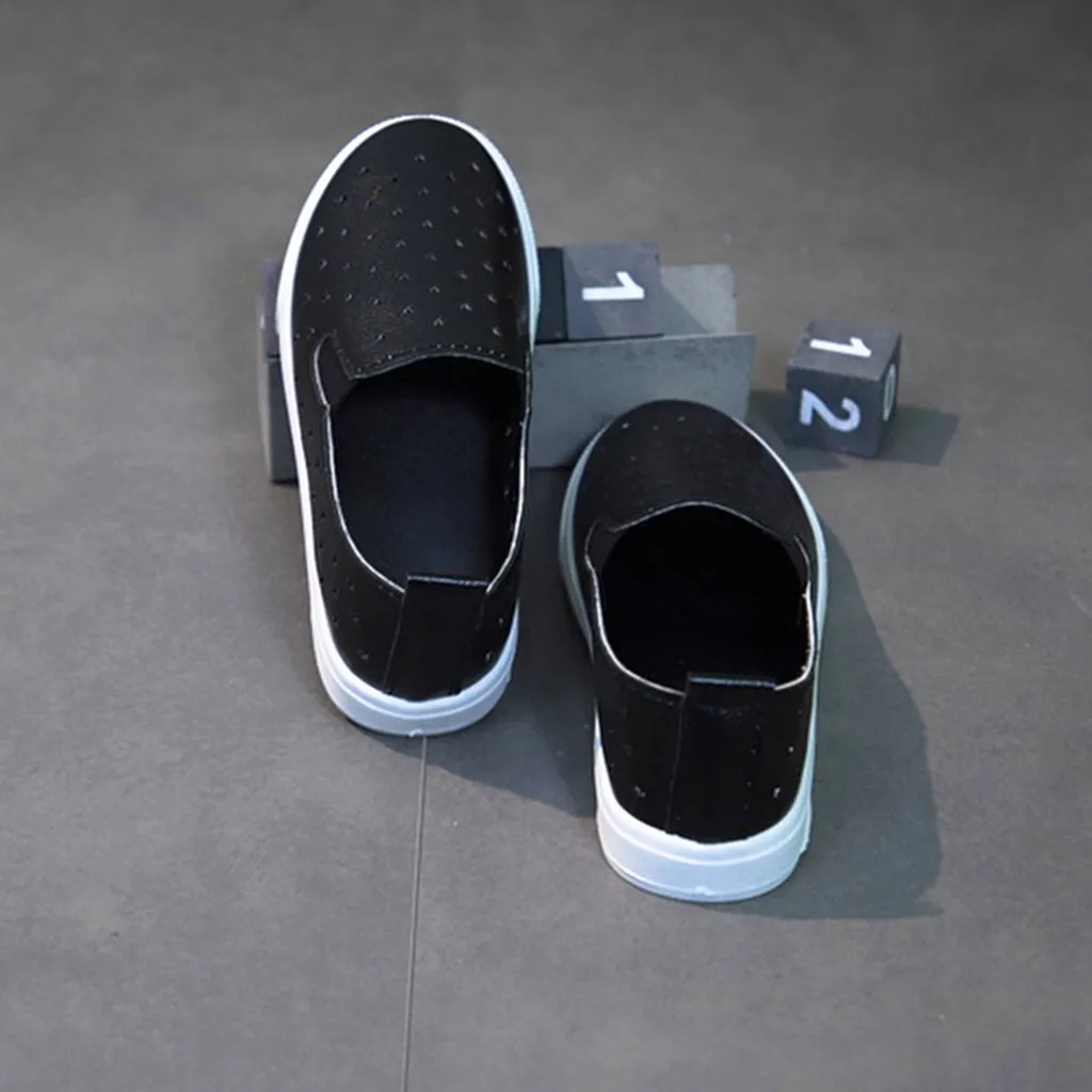 Детская обувь мягкая кожа Нескользящая дышащая для малышей мальчиков и девочек