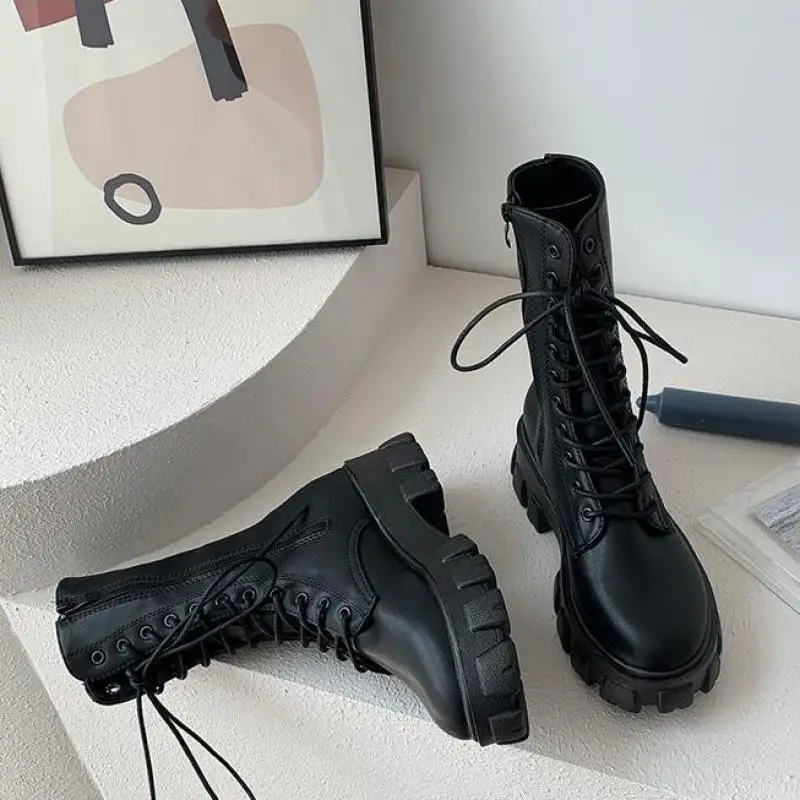 Online Gulungan Alami Martin Sepatu Bot Wanita Sepatu Pendek Sepatu Bot Wanita Cerobong Sepatu Bot Wanita Renda Yang Sama