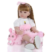 60 cm silicone reborn baby doll toys like beautiful alive girls babies doll with long hair girl brinquedos play house game toy