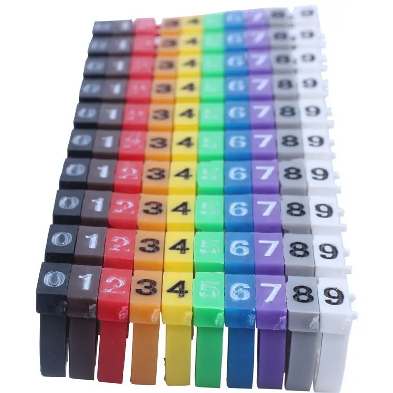 10 Pcs Multicolor Plastic Cable Markers Wire Cord Management Bar | Обустройство дома