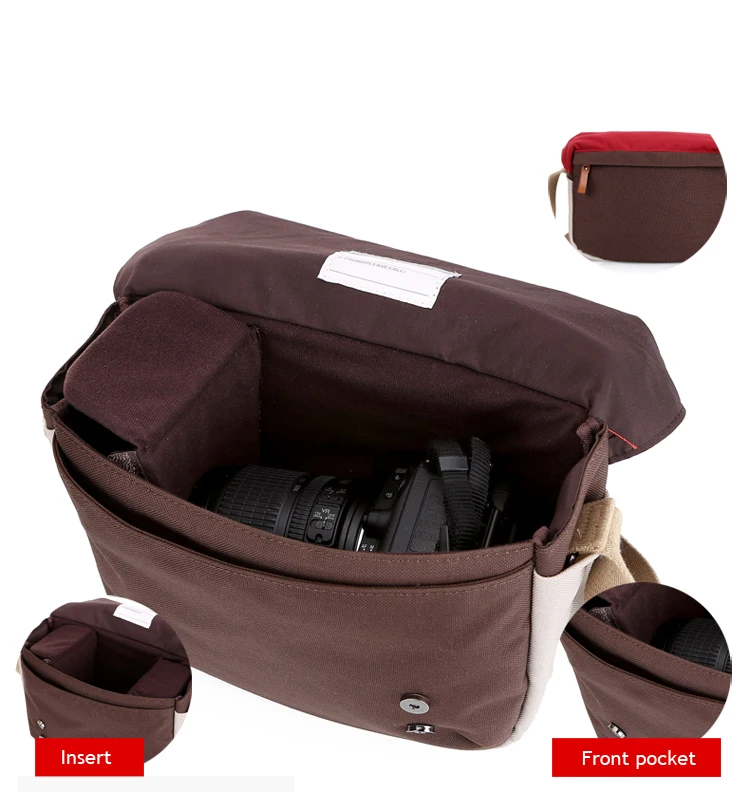 

Roadfisher Contrast Color Waterproof Camera Travel Shoulder Bag Padded Insert Case Fit Digital DSLR SLR Canon Nikon Sony Pentax