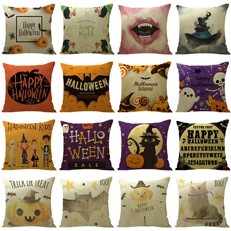 

GY0832 HalloweenCushion Case (No filling)Polyester Home Decor Bedroom Decorative Sofa Car Throw Pillows