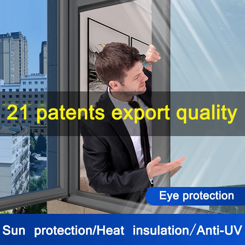 Односторонняя прозрачная стеклянная пленка для окон солнцезащитные наклейки