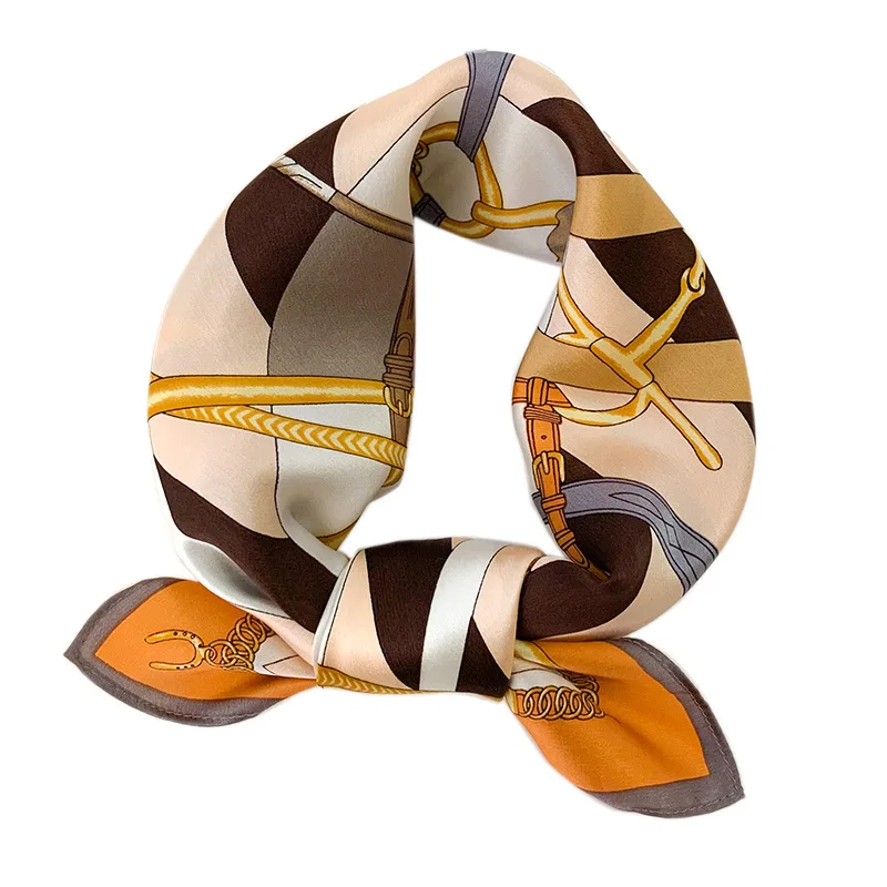 

Luxury 100% Silk Scarf Unisex Man Women Fashion Kerchief Bandana Belt Print Neck Hair Bag Headband Headscarf 53*53cm