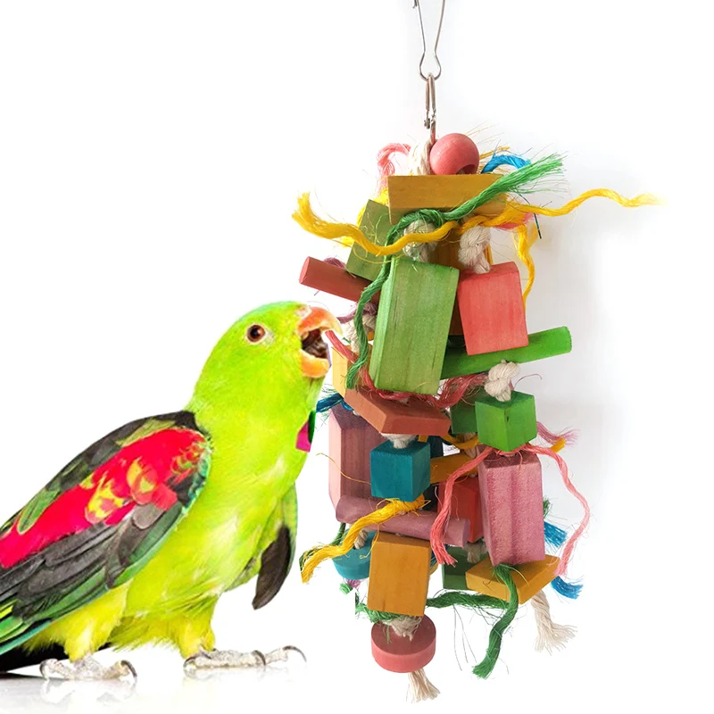 

Colorful Beads Bells Parrot Toys Suspension Hanging Bridge Chain Pet Bird Parrot Chew Swing Toys Bird Home Decoration