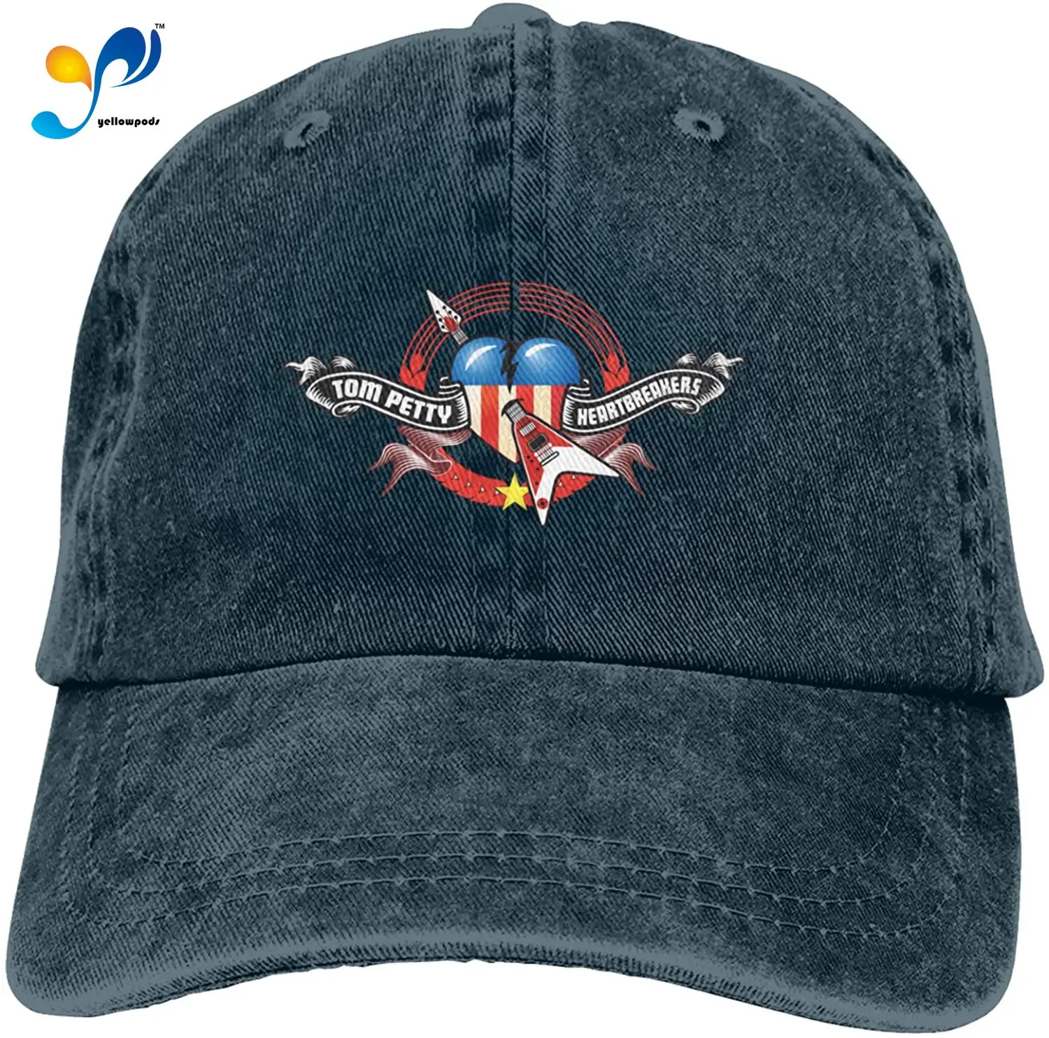 

Tom-Petty-and-The-Heartbreakers Unisex Vintage Jeans Baseball Hat Adjustable Denim Cap Trucker Hat