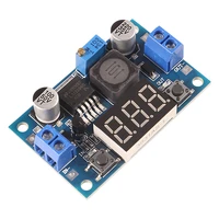 lm2596 buck 3a dc dc voltage adjustable step down power module blue led voltmeter display