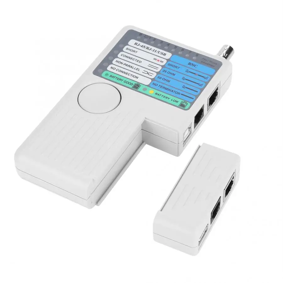 4-in-1 Portable LAN Cable Tester Remote RJ11 RJ45 USB BNC for UTP STP Cables Detector Tool | Инструменты