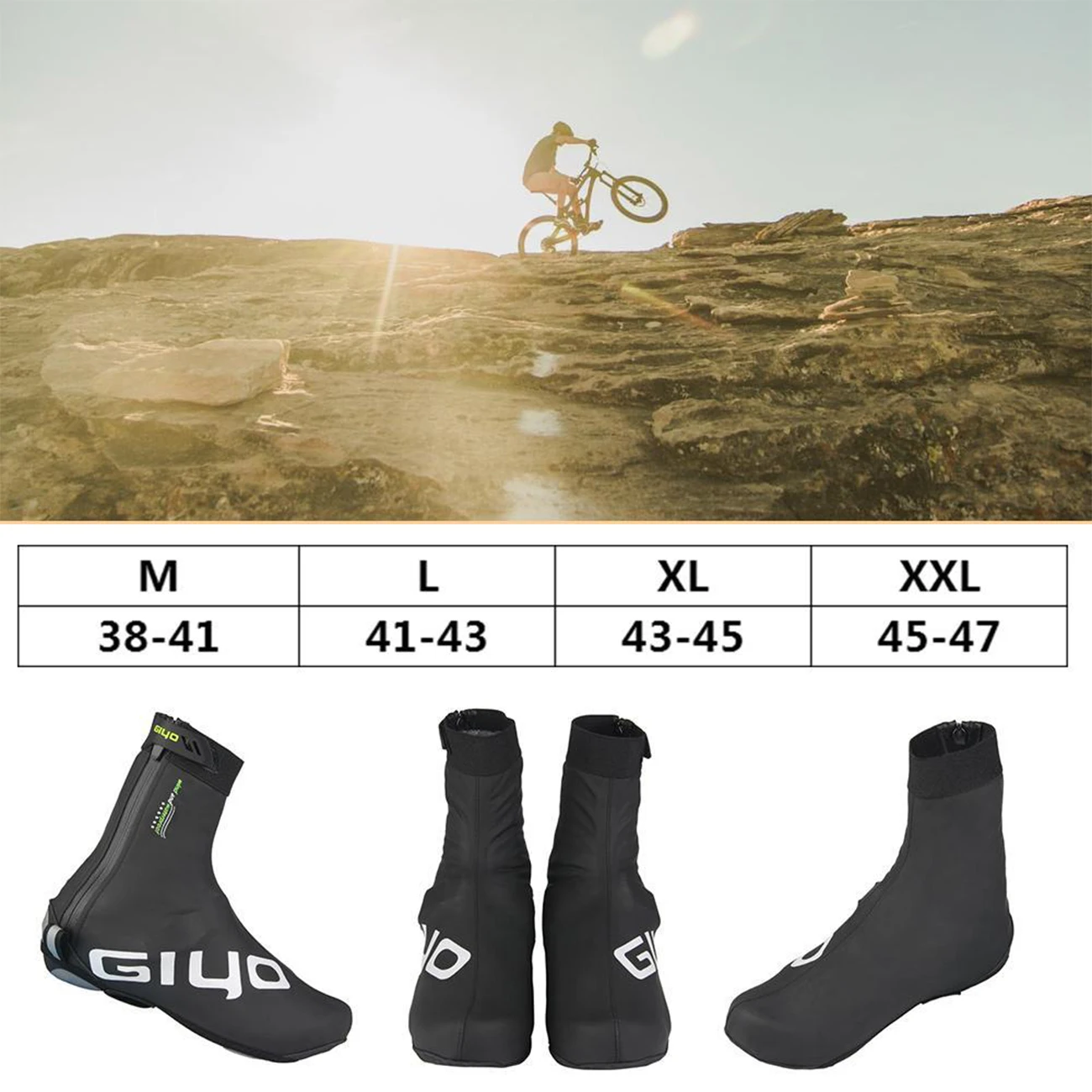 

GIYO Winter Cycling Shoe Covers Waterproof Warm Full Bicycle Overshoes for Men Women Road Mountain Bike Booties