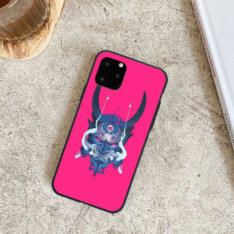 

Japanese samurai oni mask Phone Cases for iPhone 8 7 6 6S Plus X 5S SE 2020 XR 11 12 Pro mini pro XS MAX