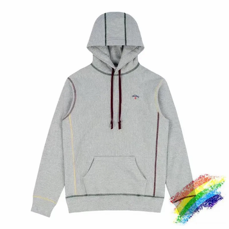 Noah вышивка небольшой логотип Толстовка для мужчин женщин с капюшоном Мода Хип