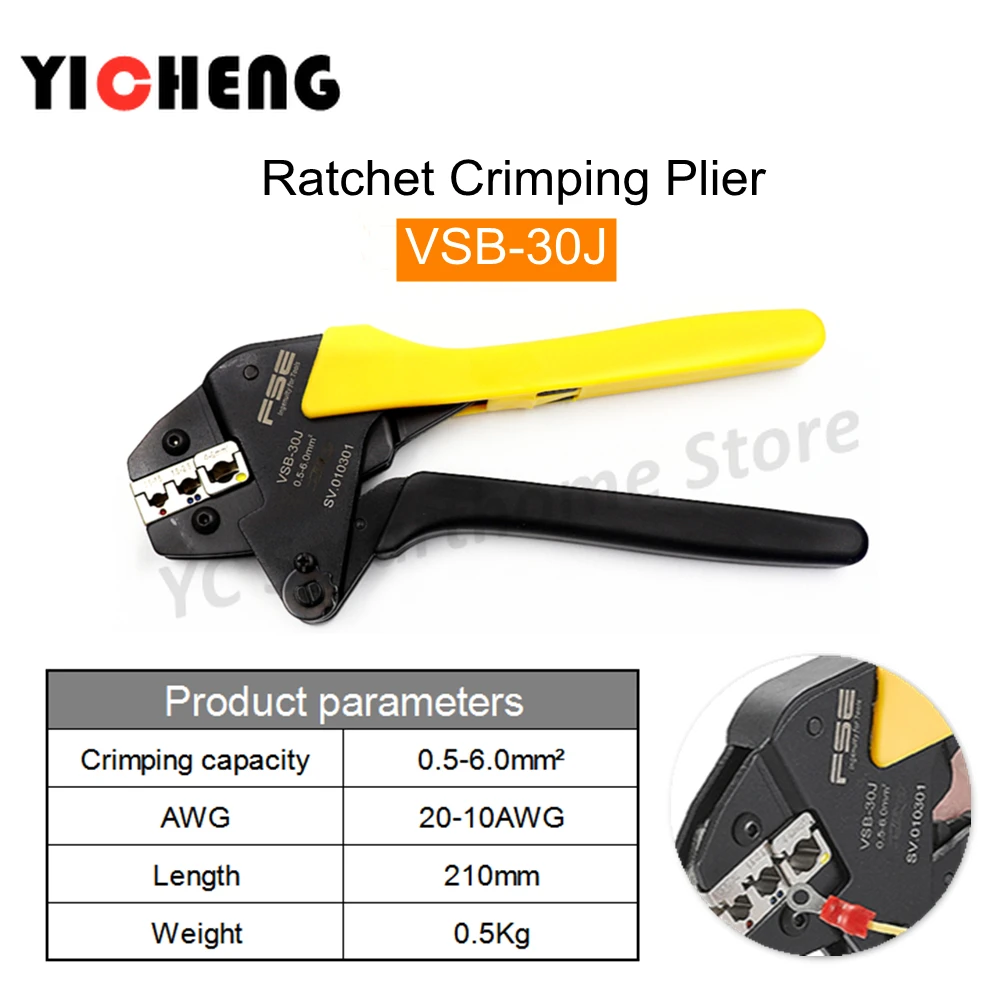 

Labor-saving crimping pliers, ratcheting cold crimping pliers, pre-insulated terminals, (standard) fast terminal pliers