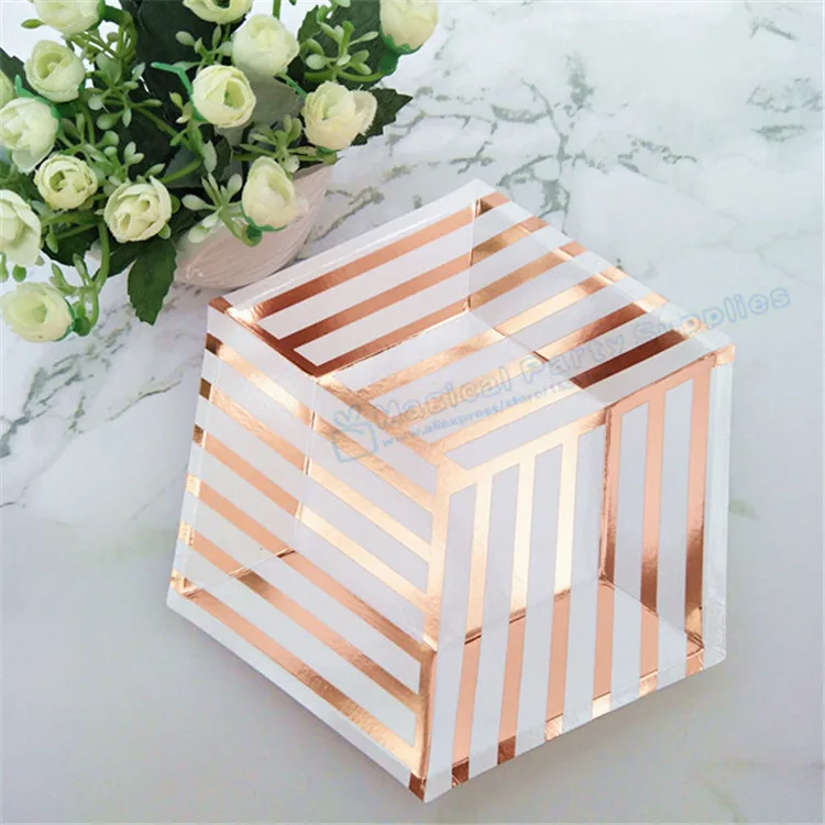 32 шт. шестигранная фотофольга из розового золота 7 дюймов|trays for cakes|trays goldtray decorative |