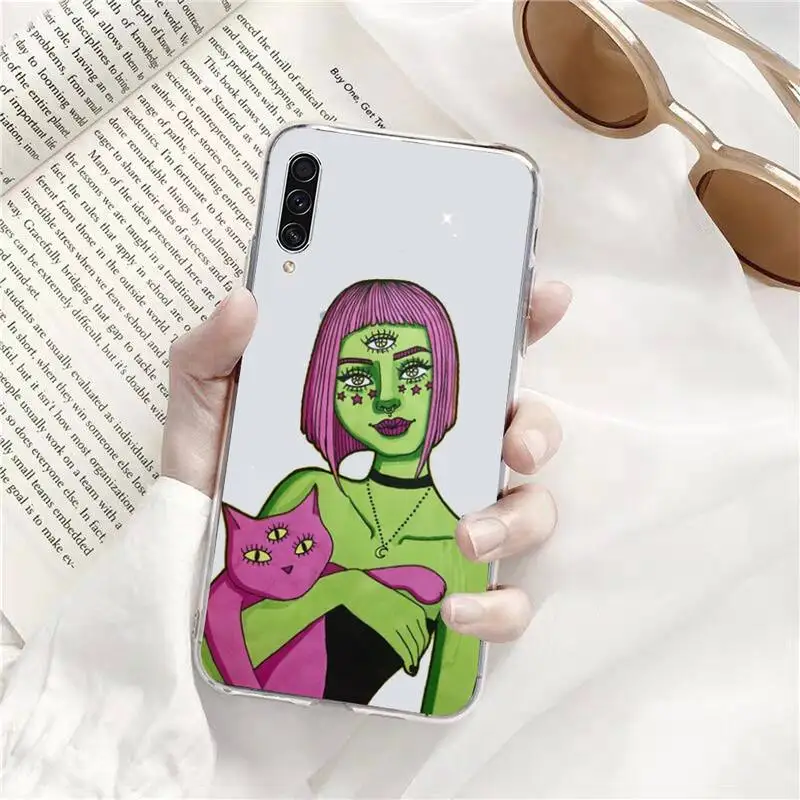 

Polly Nor Demon art Phone Case Transparent for Samsung A71 S9 10 20 HUAWEI p30 40 honor 10i 8x xiaomi note 8 Pro 10t 11