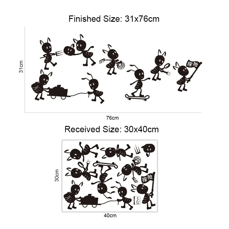 Мультяшные муравьи приключения рабочие наклейки на стену художественные