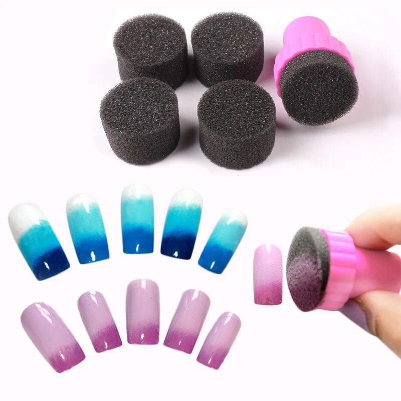 Штамп для ногтей Губка переноса изображений градиентная мягкая живопись штамп