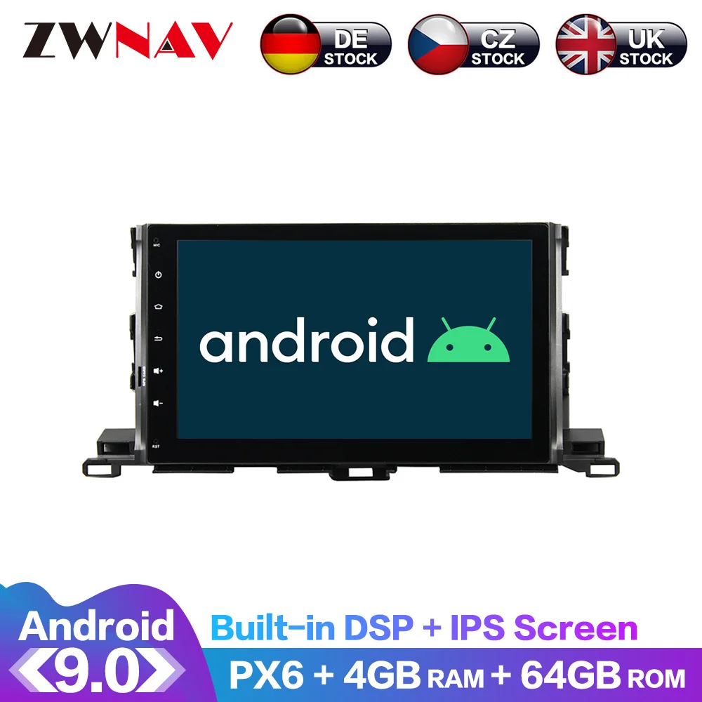 

Android 9.0 IPS Screen PX6 DSP For Toyota Highlande 2015 2016 2017 Car DVD Player GPS Multimedia Player Radio Audio Stereo 2 DIN