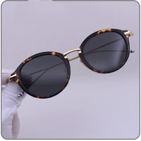 2022 thom brand design sunglasses classic round titanium alloy uv protection tb011 mens womens sun glasses with original box